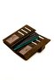 Genuine Crazy Leather Unisex Portfolio Wallet Card Holder with Phone Compartment - 4