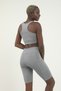 Gray High Waist Recovery Pocket Detailed Sports Biker Leggings - 4
