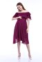 Women's Plum Collar Chiffon Maternity Dress - 2