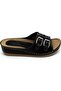 Women's Black Massage Sole Anatomical Sole Slippers - 2