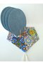 Tile Patterned Runner, 4 Light Blue Color Plates - 3