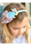 Cute Blue Glittered Rhinestone Rabbit Hologram Tulle Shiny Crown