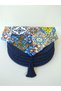 Tile Patterned Runner, 6 Navy Blue Color Plates