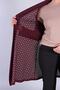 Women's Burgundy Front Mesh Lace Cardigan - 4