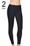 Women's Black 2 Pack Lycra Modal Long Sports Tights - 2
