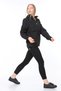 Women's Seasonal Black Sport Jacket with Slit Detail - 6