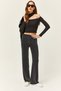 Women's Black Lurex Palazzo Pants PNT-19000248