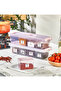 8-Piece Spice Rack Organizer Powder Pink Color (2 Pieces 3.5 Lt, 8 Pieces Inner Boxes 500 ml) with Label Gift
