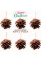 Christmas Pine Tree Ornament Cone Set of 6