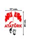 Flag Atatürk Paste Foil Sticker, Label Tractor Passenger Pickup Truck Commercial Accessory