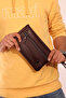 4272 One Hundred Percent Genuine Leather Handbag Handbag Clutch Bag BROWN - 3