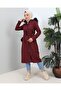 KMKKOMBIN WOMEN'S BONDIT FABRIC SLEEVE STRAPS KNEE BOTTLE COAT WITH FUR INSIDE BATTAL SIZE - 6