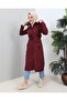 KMKKOMBIN WOMEN'S BONDIT FABRIC SLEEVE STRAPS KNEE BOTTLE COAT WITH FUR INSIDE BATTAL SIZE - 5