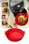 2 Pieces Practical Silicone Airfryer Baking Paper BLACK/RED CLOVER Oven Microwave Mold HH - 4