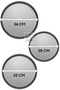 3 Pieces Perforated Pizza Tray Lahmacun Pita Tray 28 - 32 - 36cm 3 Piece Steel Pizza Tray - 3