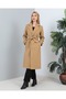 KMKOMBIN CUFF DETAIL BELLOWED DOUBLE POCKET COTTON COAT - 3