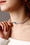 Glam Turquoise Zircon Stone Choker Necklace, Stylish Stone Choker, Waterway Choker Necklace, Choker, Neck - 2