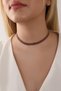 Red Color Waterway 3 Row Stone Choker Necklace Stone Necklace Trend Choker Necklace Choker