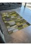 Green Themed Multicolor Mixed Geometric Shape Patterned Creative Modern Decorative Carpet 2294 - 3