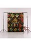 Dark Tone Multicolor Spiral Mixed Geometric Quadrilateral Shape Patterned Modern Decorative Carpet 2291 - 5