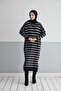Wonderful Striped Knitwear Hijab Tunik