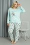 Fashion Line Women's Plus Size Combed Cotton Long Sleeve Pajama Set202211 - 3
