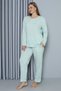 Fashion Line Women's Plus Size Combed Cotton Long Sleeve Pajama Set202212 - 3