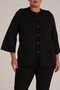 Ribbed and Cross Glitter Detailed Short Wool Mother Knitwear Cardigan - 7