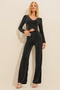 Black Glitter Palazzo Trousers Alc-X11191