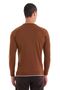 Brown Regular Fit Jacquard Crew Neck Wool Knitwear Sweater - 6