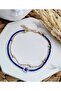 خلخال سلسلة كرة مورانو مطرز باللون الأزرق الداكن - 2