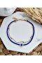 خلخال سلسلة كرة مورانو مطرز باللون الأزرق الداكن - 3