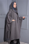 Stamp Pocket Hat Poncho Anthracite - 3