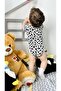 Girl-Boy Short Sleeve Dalmatian Snap-On Bodysuit 100% Cotton and Lycra Flexible Fabric - 3