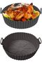 2 Pieces Practical Silicone Airfryer Baking Paper BLACK/RED CLOVER Oven Microwave Mold HH - 8
