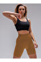 Dublin Model High Waist Ribbed Seamless Biker Shorts Caramel Color027 - 6