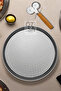 Set of 2 Medium Size Perforated Pizza Tray Lahmacun Pita Tray 32cm Bamboo Double Sided Pizza Roulette - 3
