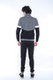 Men's Black Gray Detailed Bottom Top Zippered Pocket Slim Fit 2 Thread Tracksuit Set - 7