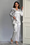 Satin Nightgown Dressing Gown Pajamas Set Shorts Set 6 Piece Bridal Dowry Set - 4