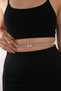 Silver Color Baguette Stone Waterway 4 Row Waist Chain Stone Waist Chain Bikini Trend Waist Chain Keme - 2