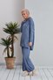 Women's Pocket Detailed Tunic and Trousers Corded Knitwear Set - 4