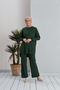 Women's Pocket Detailed Tunic and Trousers Corded Knitwear Set - 6
