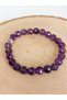 Amethyst Stone Dark Color Facet Cut 8mm Bracelet (39700-Single) - 2