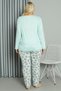 Fashion Line Women's Plus Size Combed Cotton Long Sleeve Pajama Set202211 - 5