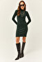 Women's Emerald Green Lycra Camisole Dress ELB-19000751 - 2