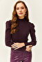 Women's Plum Princess Sleeve Lycra Blouse BLZ-19001595 - 3