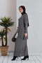 Single Pocket Skirt and Tunic Bottom Top Double Knitwear Set - 2