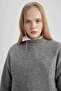 R6044Az/Gr210 Defacto Women's Sweater Gray Melange - 3