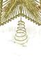 Christmas Pine Tree Crest Gold Color Star 24X20 cm Gold Yellow Bright New Year Silvery Crest - 5