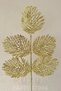 Gold Silvery Artificial Flower 68 Cm Gold Color Sequin Wide Leaves Sparkling New Year Decoration Arrangement Flower - 5